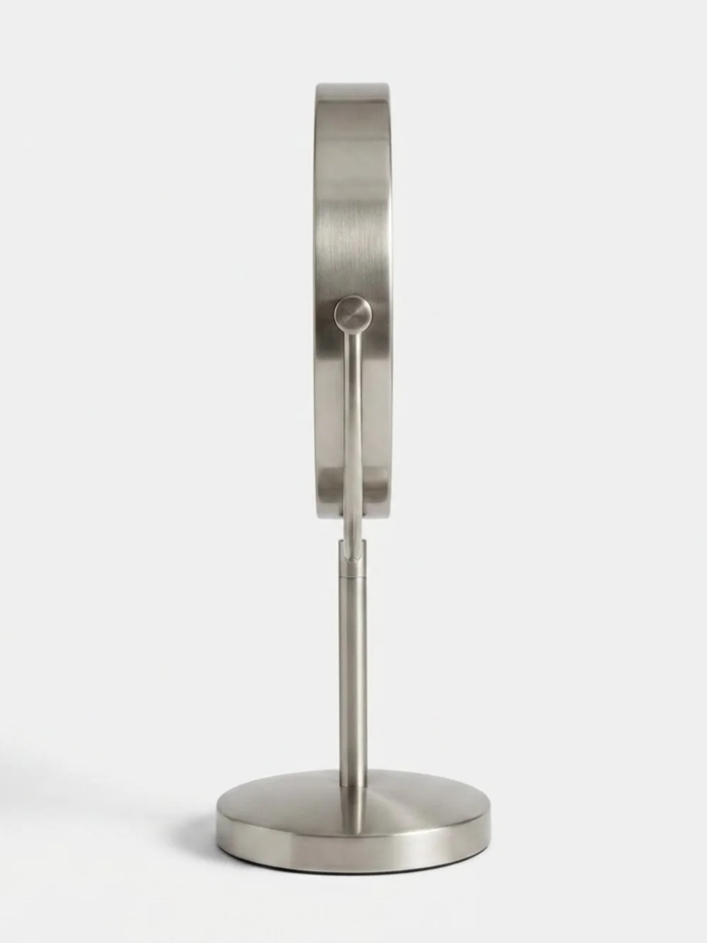 Brushed Nickel LED Lighted Round Vanity Mirror by
